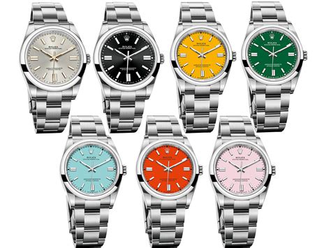 rolex oyster perpetual dial colors.